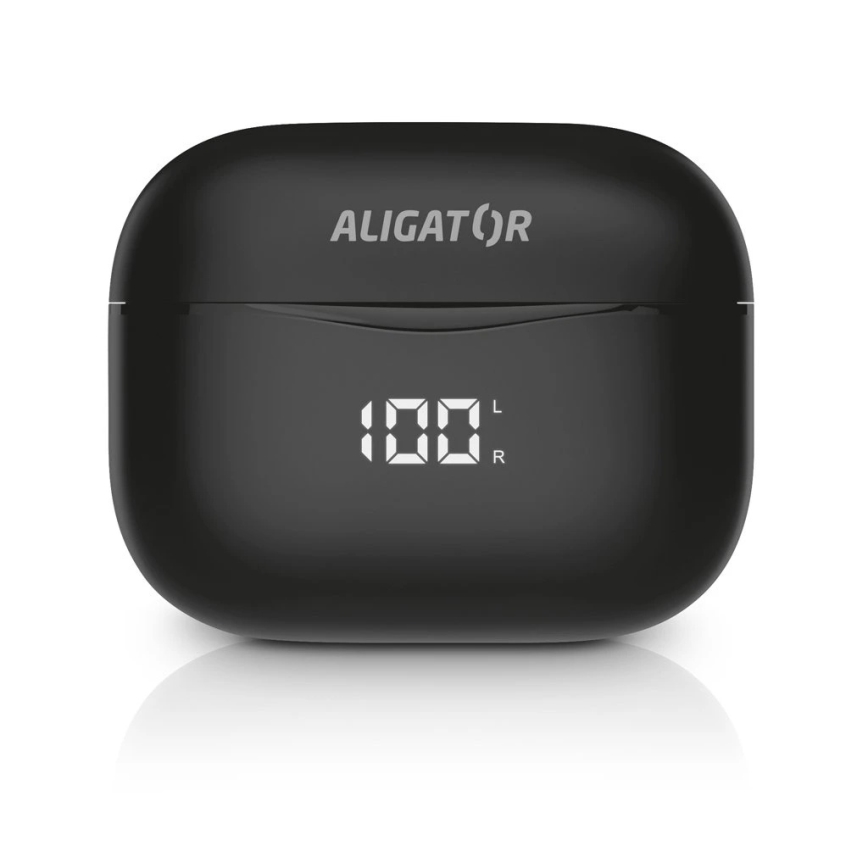 Aligator TWS06 - Draadloze oordopjes Pods PRO 3 200 mAh + 2x 30 mAh IP30 zwart