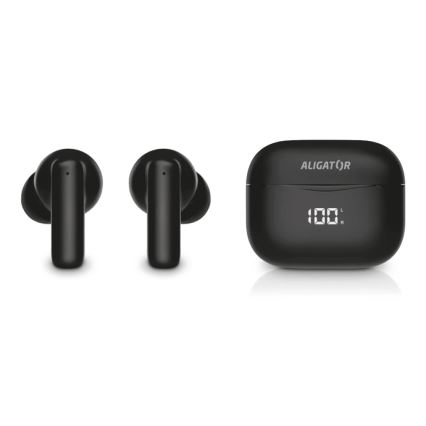 Aligator TWS06 - Écouteurs sans fil Pods PRO 3 200 mAh + 2 × 30 mAh, noir