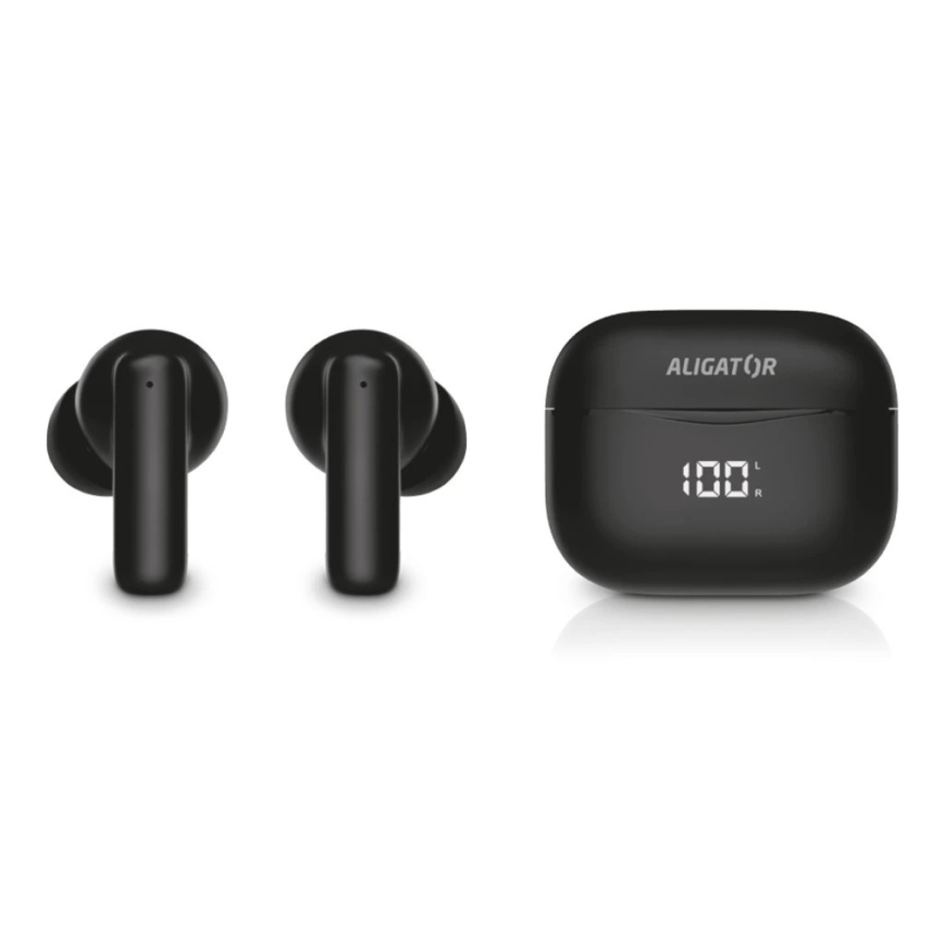 Aligator TWS06 - Écouteurs sans fil Pods PRO 3 200 mAh + 2 × 30 mAh, noir