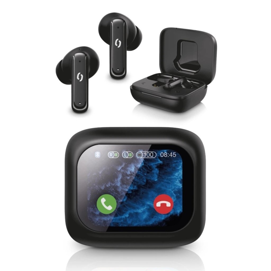 Aligator TWS07 - Draadloos Pods Earbuds met LCD scherm + ANC, 400 mAh + 2x 40 mAh, IP30, Black