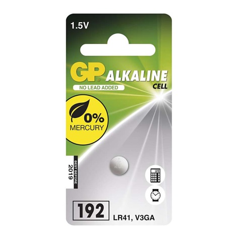 Alkaline knoopcel batterij LR41 GP ALKALINE 1,5V/24 mAh |