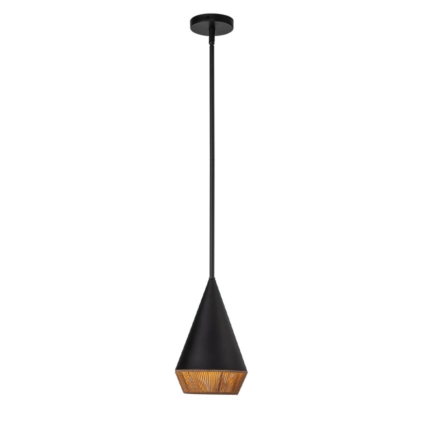 Alora Mood - DAPHNE hanglamp met staaf 1xE27/60W/230V Ø 18,1 cm zwart/bruin