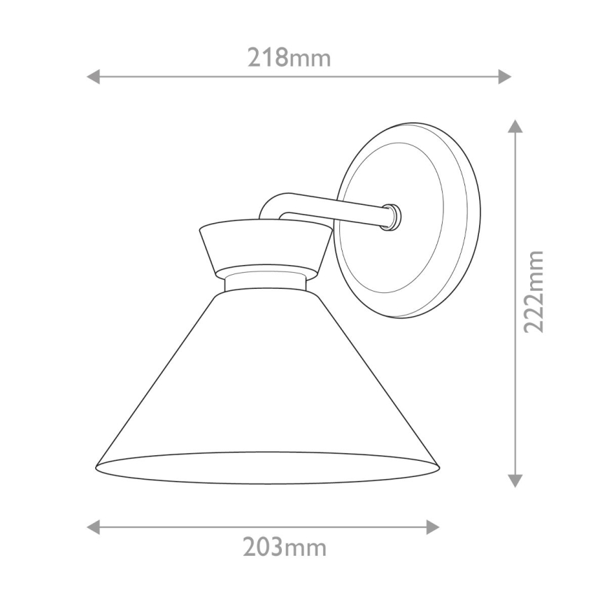 Alora Mood - Wandlamp HALSTON 1xE14/40W/230V goudkleurig