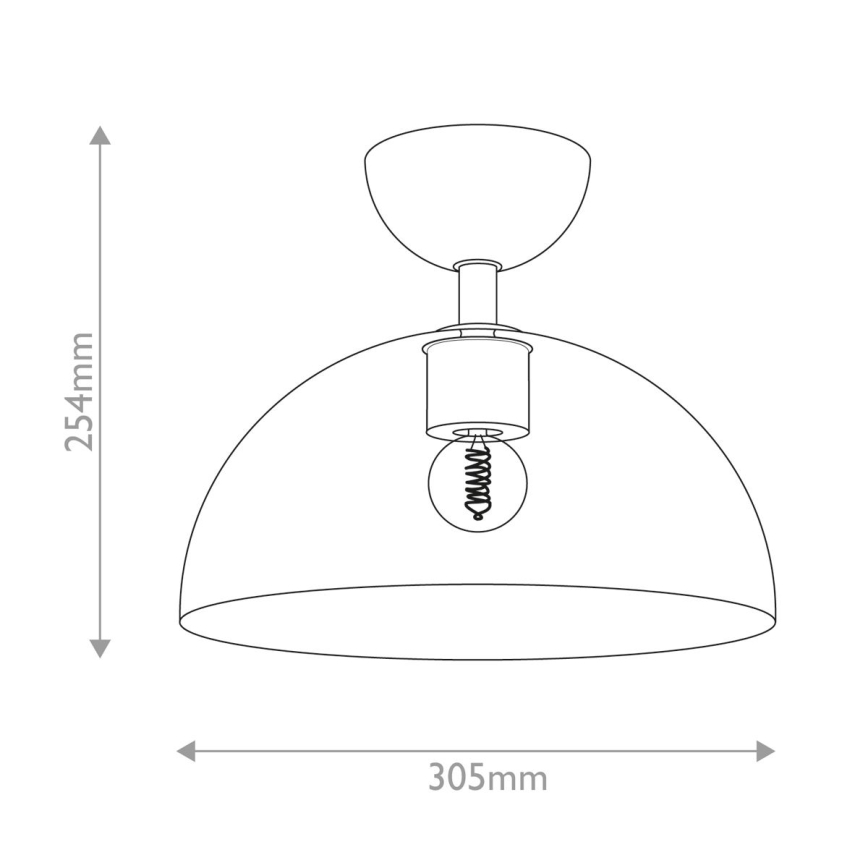Alora Mood - Plafonnier JUDE 1xE27/60W/230V Ø 30,5 cm noir