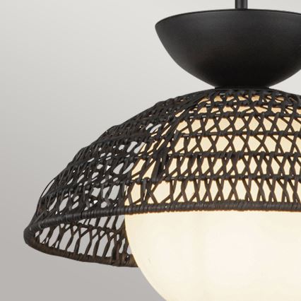 Alora Mood - Hanglamp met stang PERTH 1xE27/60W/230V Ø 37,5 cm zwart
