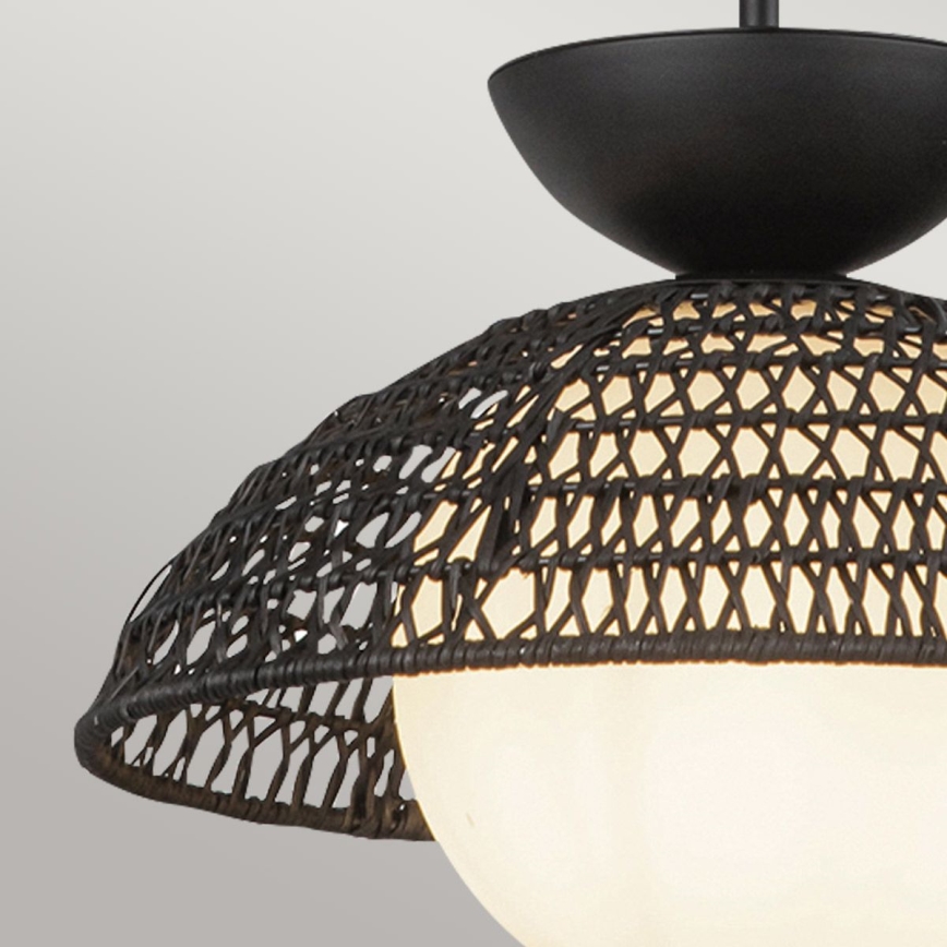 Alora Mood - Hanglamp met stang PERTH 1xE27/60W/230V Ø 37,5 cm zwart
