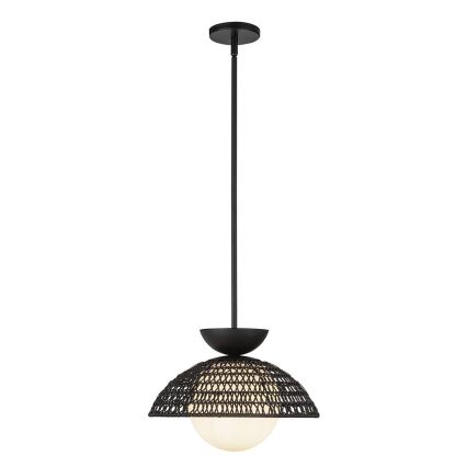 Alora Mood - Hanglamp met stang PERTH 1xE27/60W/230V Ø 37,5 cm zwart