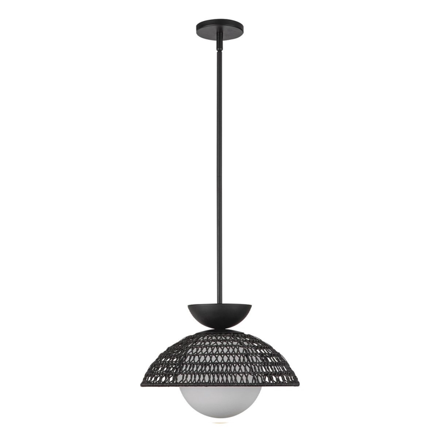 Alora Mood - Hanglamp met stang PERTH 1xE27/60W/230V Ø 37,5 cm zwart