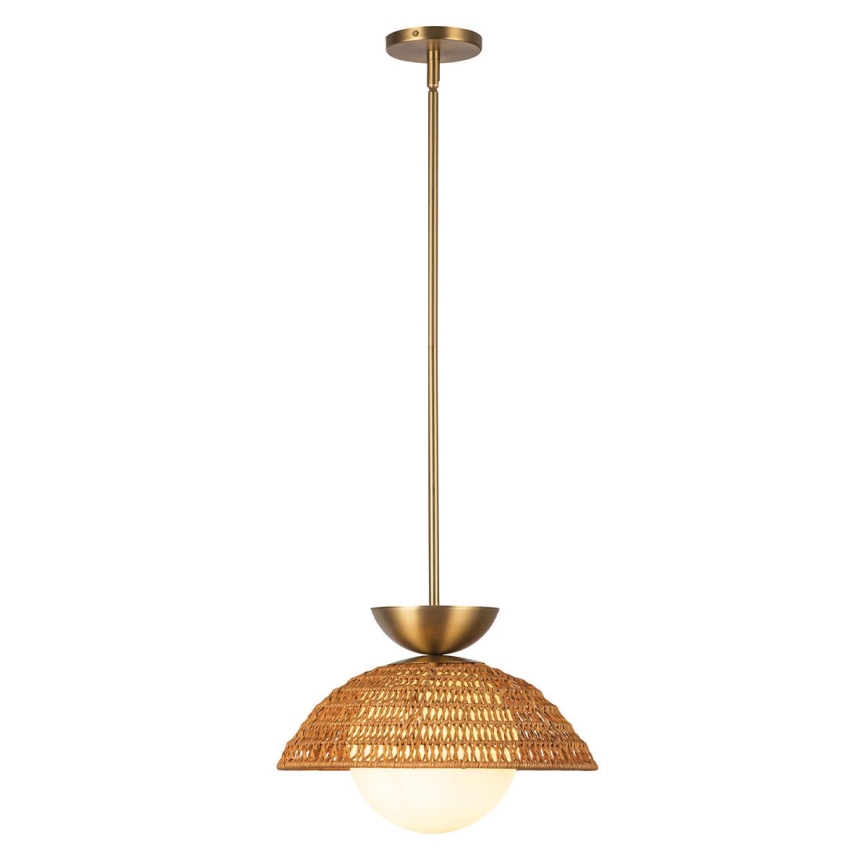Alora Mood - Hanglamp met stang PERTH 1xE27/60W/230V Ø 37,5 cm goudkleurig