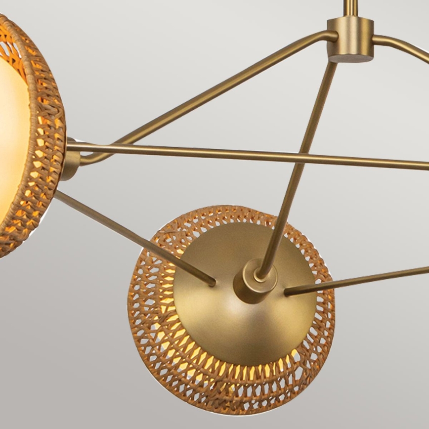 Alora Mood - Hanglamp met stang PERTH 3xE14/40W/230V goudkleurig