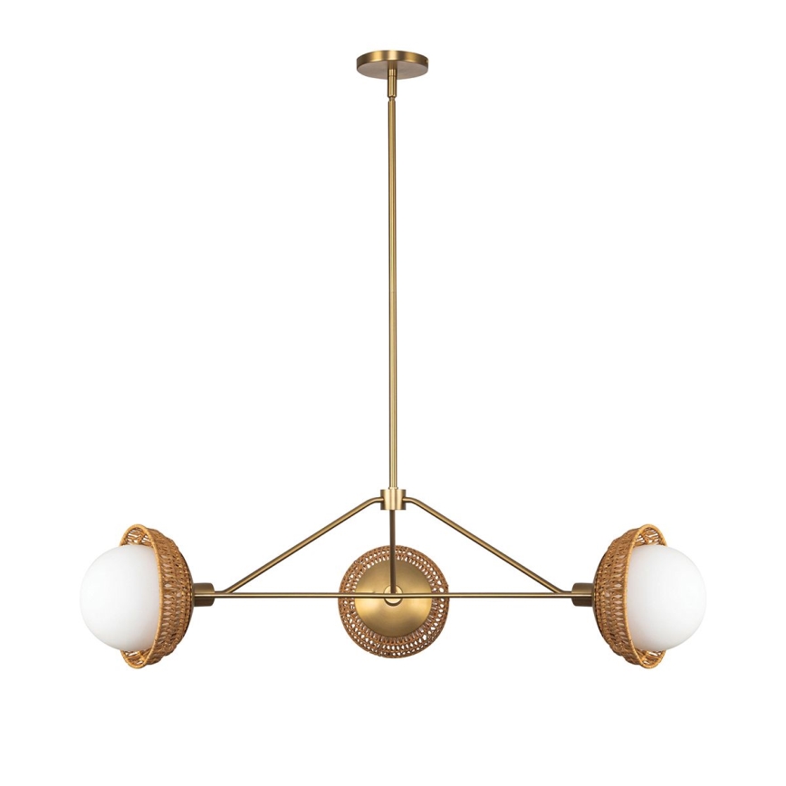Alora Mood - Hanglamp met stang PERTH 3xE14/40W/230V goudkleurig