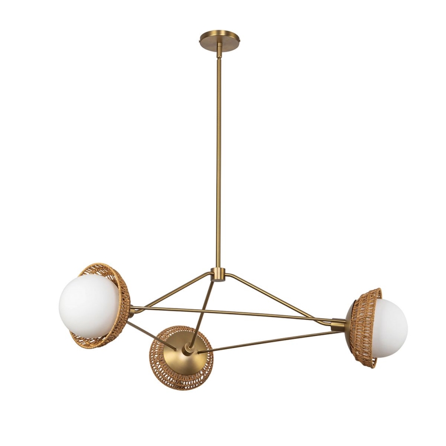 Alora Mood - Rod-mounted Hanglamp PERTH 3xE14/40W/230V goud