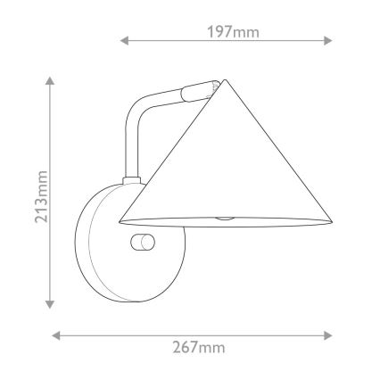 Alora Mood - Wandlamp REMYCK 1xE27/60W/230V zwart