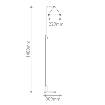 Alora Mood - Vloerlamp REMYCK 1xE27/60W/230V zwart