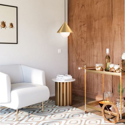 Alora Mood - Hanglamp aan kabel REMYCK 1xE27/60W/230V Ø 34,3 cm goud