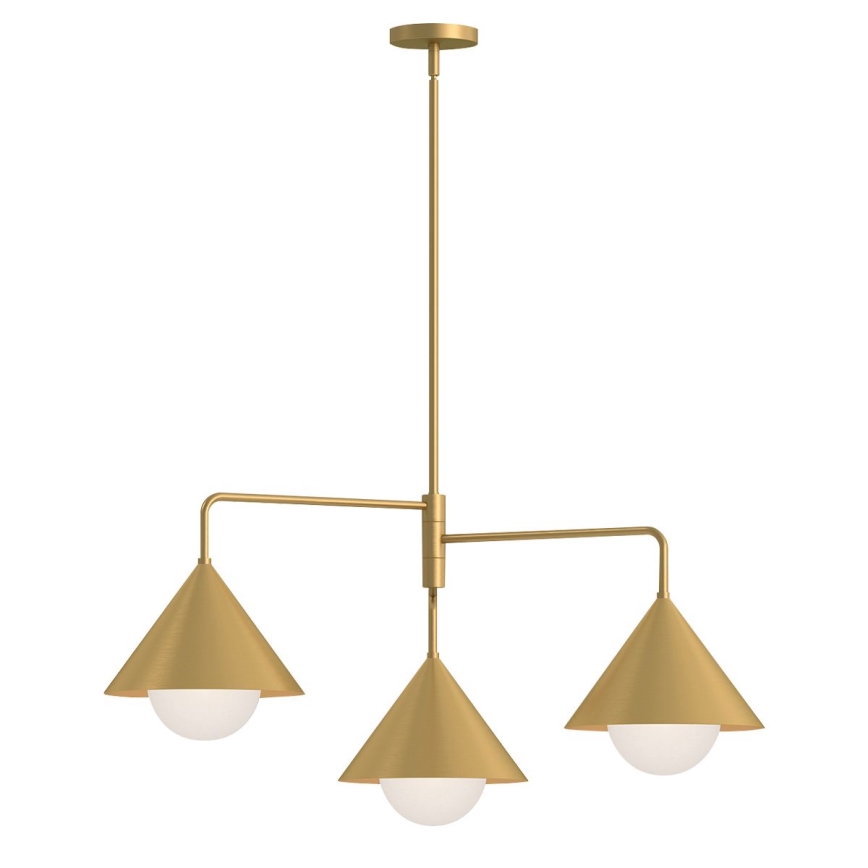 Alora Mood - Lustre sur tige REMYCK 3xE27/60W/230V doré