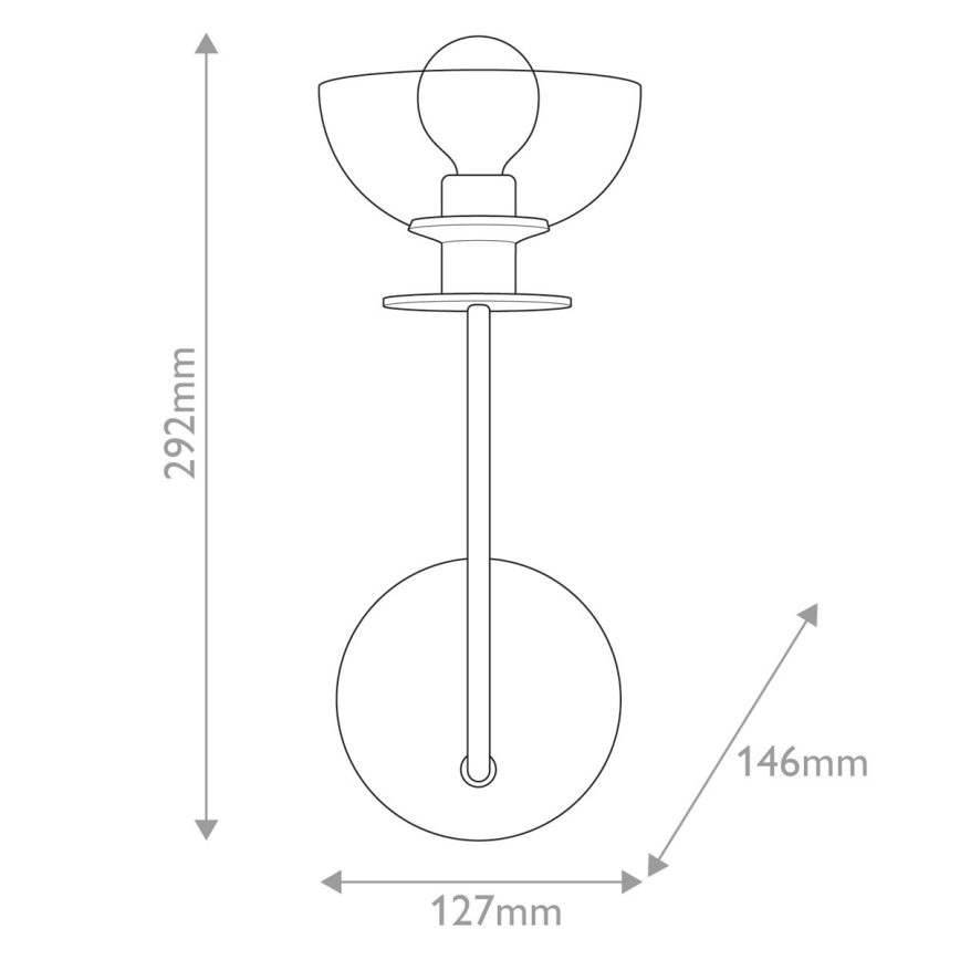 Alora Mood - Wandlamp SYLVIA 1xE14/40W/230V zwart