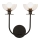 Alora Mood ALM-SYLVIA-2WB-BK-CL - Applique murale SYLVIA 2xE14/40W/230V noire