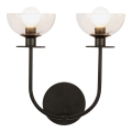 Alora Mood ALM-SYLVIA-2WB-BK-CL - Wandlamp SYLVIA 2xE14/40W/230V zwart