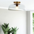 Alora Mood ALM-SYLVIA-SF-BG-CL - Plafondlamp SYLVIA 1xE27/60W/230V goud