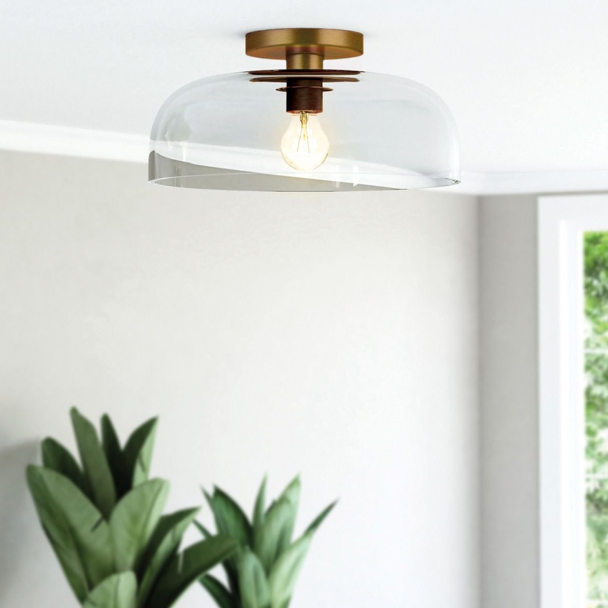 Alora Mood ALM-SYLVIA-SF-BG-CL - Plafonnier SYLVIA 1xE27/60W/230V doré