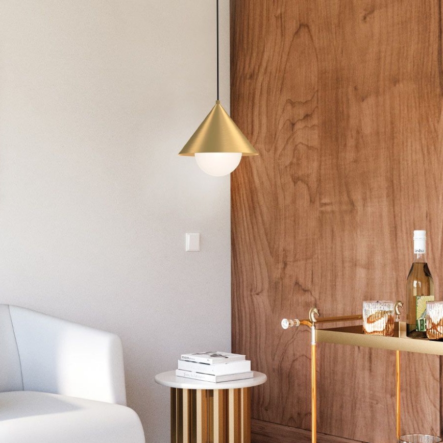 Alora Mood - Hanglamp aan kabel REMYCK 1xE27/60W/230V Ø 34,3 cm goud