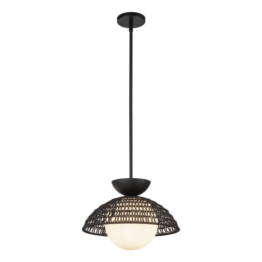 Alora Mood - Hanglamp met stang PERTH 1xE27/60W/230V Ø 37,5 cm zwart
