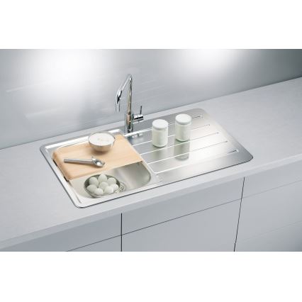 ALVEUS 1065560 - Évier de cuisine LINE 86x50 cm mat acier/satin