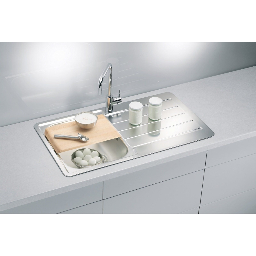 ALVEUS 1065560 - Évier de cuisine LINE 86x50 cm mat acier/satin