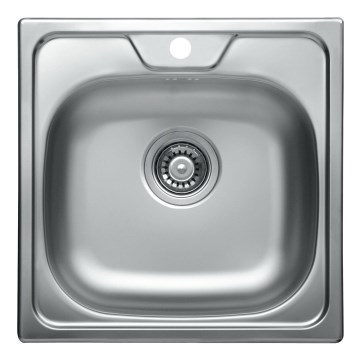 ALVEUS 1074634 - Évier de cuisine ALLUX 48x48 cm mat acier/satin