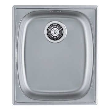 ALVEUS 1082195 - Évier de cuisine BASIC 44x38 cm mat acier/satin, grande ouverture