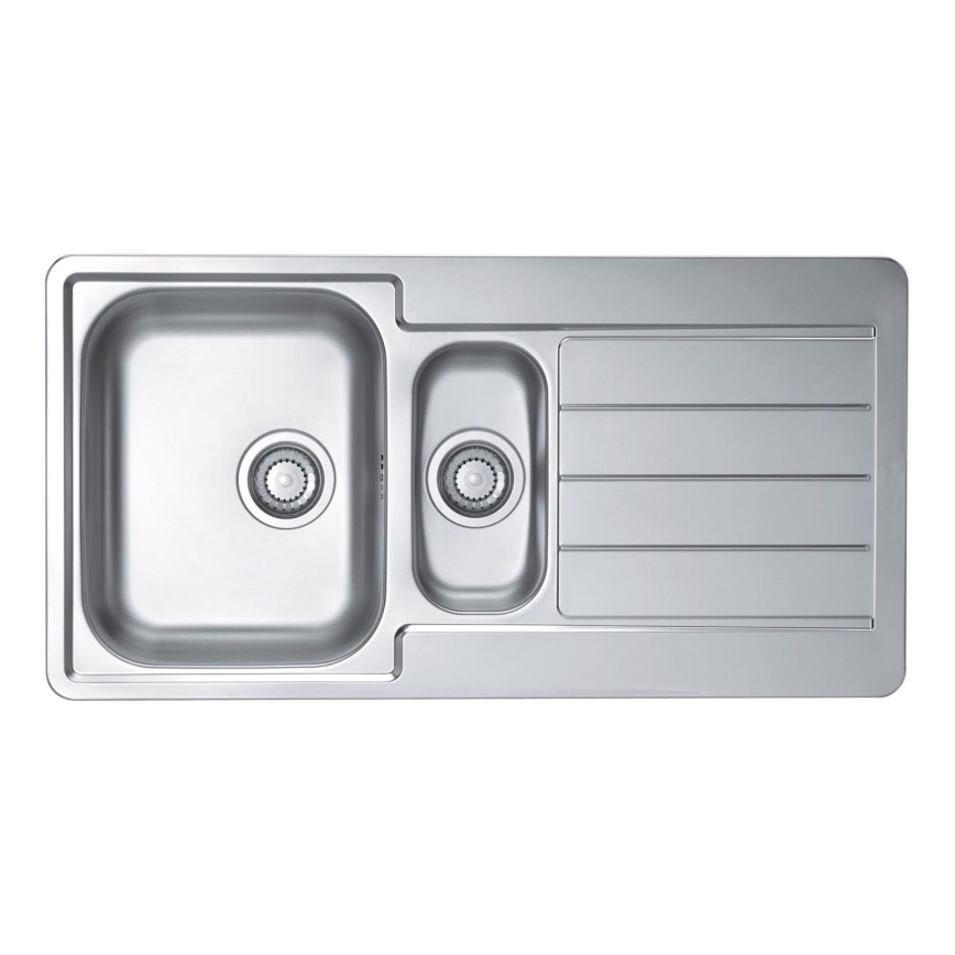 ALVEUS 1082440 - Évier de cuisine LINE 98x50 cm mat acier/satin