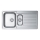ALVEUS 1082440 - Évier de cuisine LINE 98x50 cm mat acier/satin