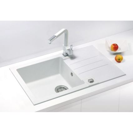 ALVEUS 1090944 - Évier de cuisine ROCK 78x48 cm granit/blanc