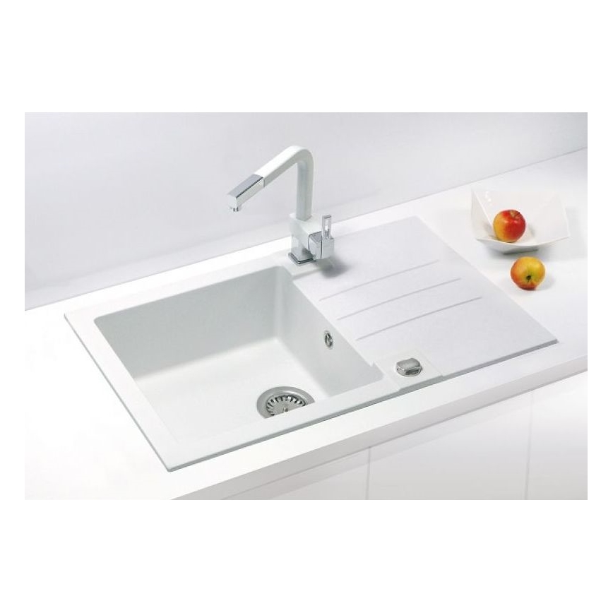 ALVEUS 1090944 - Évier de cuisine ROCK 78x48 cm granit/blanc