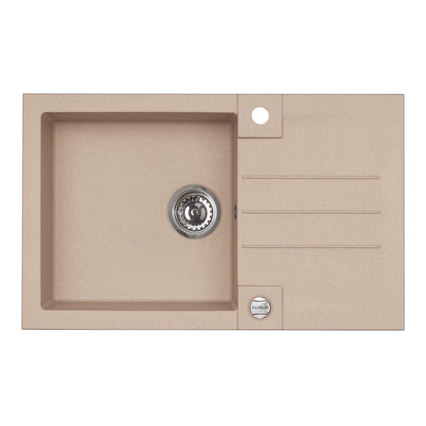 ALVEUS 1090946 - Évier de cuisine ROCK 78x48 cm granit/beige