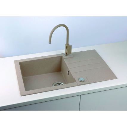 ALVEUS 1090946 - Évier de cuisine ROCK 78x48 cm granit/beige