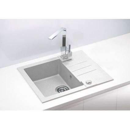 ALVEUS 1090947 - Évier de cuisine ROCK 59,5x47,5 cm granit/blanc