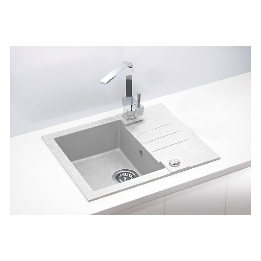 ALVEUS 1090947 - Évier de cuisine ROCK 59,5x47,5 cm granit/blanc