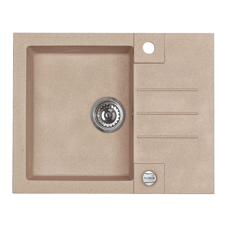 ALVEUS 1090950 - Évier de cuisine ROCK 59,5x47,5 cm granit/beige
