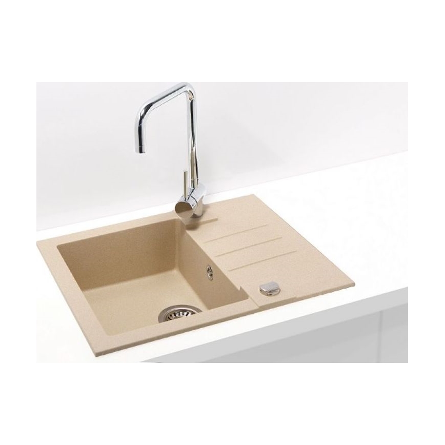 ALVEUS 1090950 - Évier de cuisine ROCK 59,5x47,5 cm granit/beige