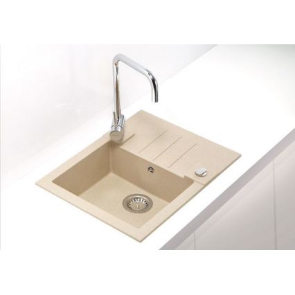 ALVEUS 1090950 - Évier de cuisine ROCK 59,5x47,5 cm granit/beige
