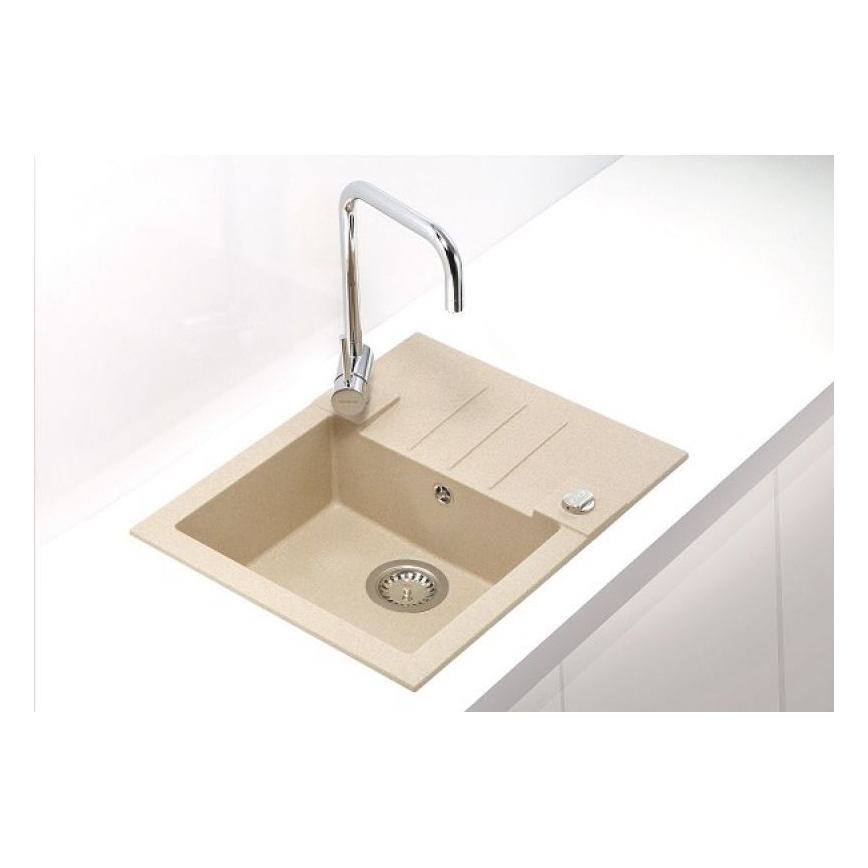 ALVEUS 1090950 - Évier de cuisine ROCK 59,5x47,5 cm granit/beige