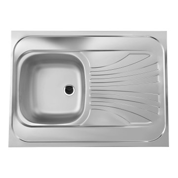 ALVEUS 1095618 - Évier de cuisine CLASSIC 80x60 cm mat acier/satin bez lemu, rotatif