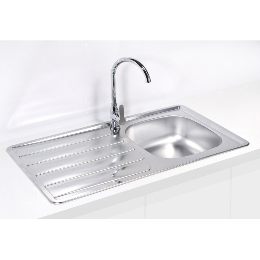 ALVEUS 1098938 - Évier de cuisine ZOOM 79x50 cm satin, pour fixation par le haut