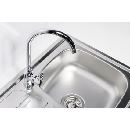 ALVEUS 1098938 - Évier de cuisine ZOOM 79x50 cm satin, pour fixation par le haut
