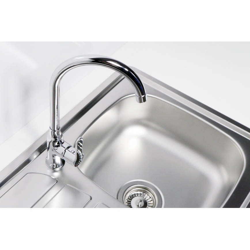ALVEUS 1098938 - Évier de cuisine ZOOM 79x50 cm satin, pour fixation par le haut