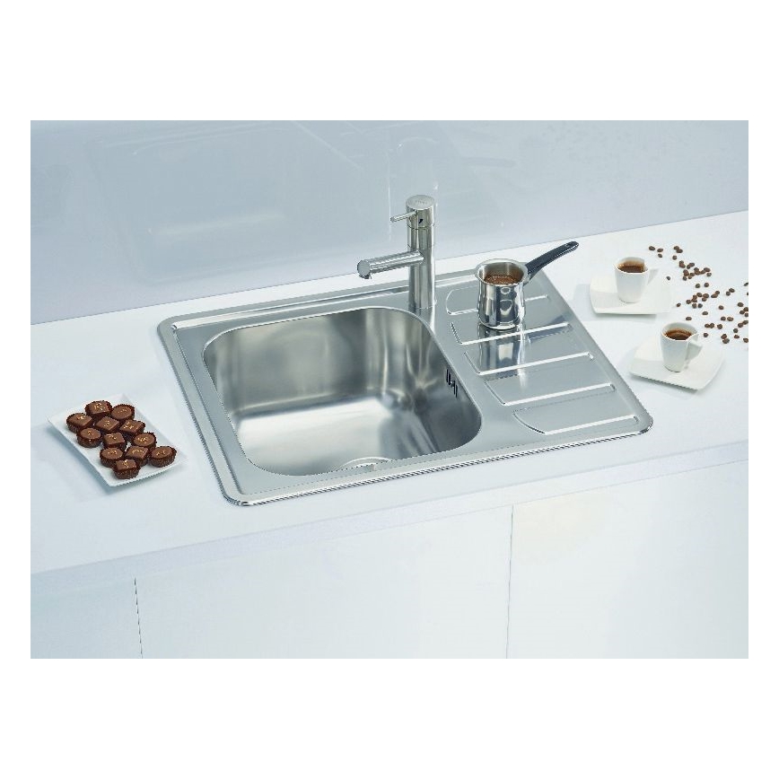 ALVEUS 1100215 - Évier de cuisine ZOOM 61,5x50 cm satin, pour fixation par le haut