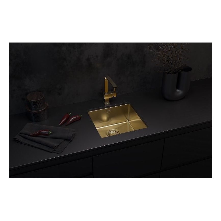 ALVEUS 1103319 - Évier de cuisine QUADRIX 45x45 cm monarch doré