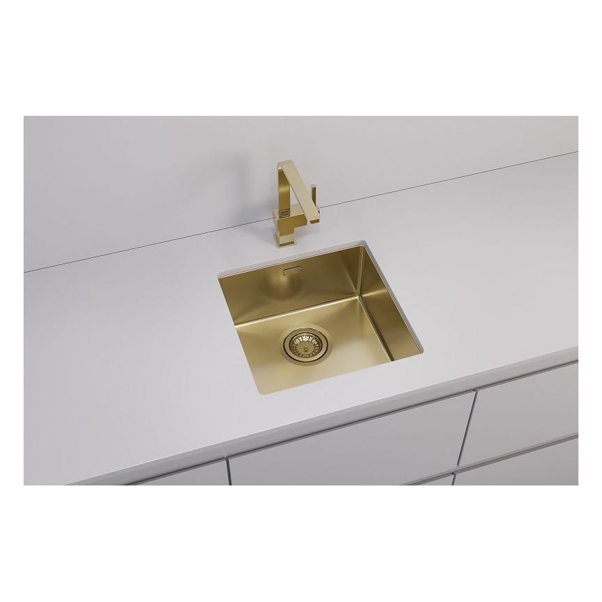 ALVEUS 1103319 - Évier de cuisine QUADRIX 45x45 cm monarch doré